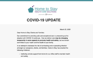 Covid Update March 2020